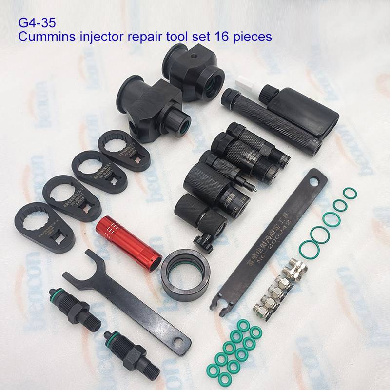 {G4-35 Набор инструментов для ремонта форсунок Cummins Common Rail, 16 предметов}