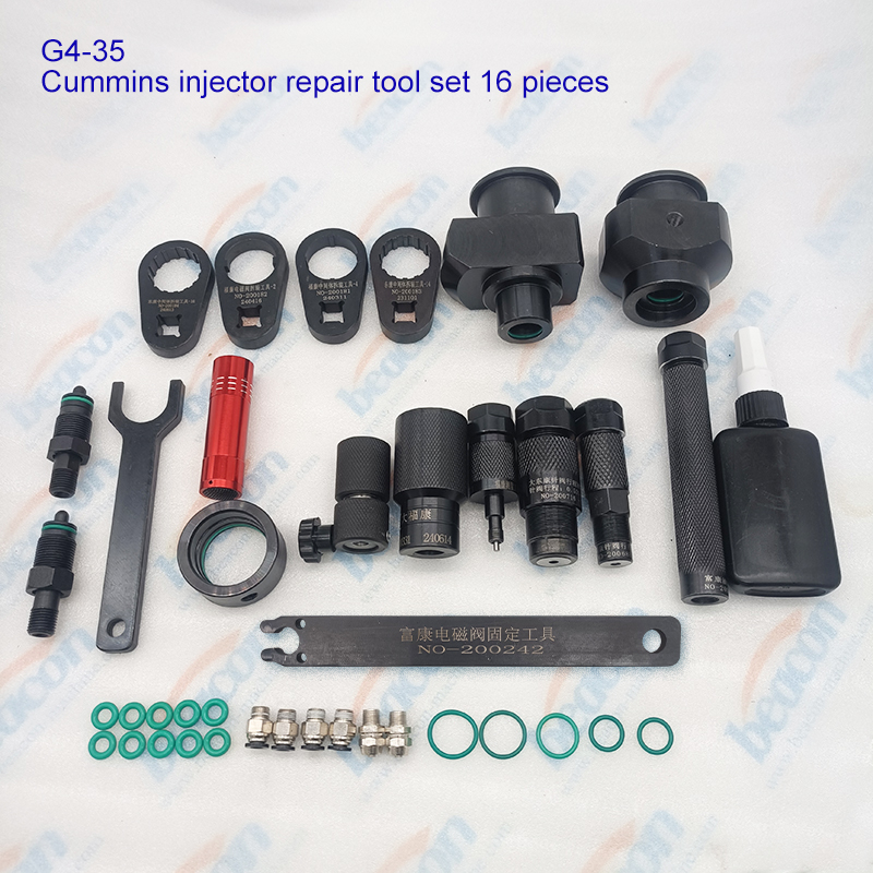 {G4-35 Набор инструментов для ремонта форсунок Cummins Common Rail, 16 предметов}