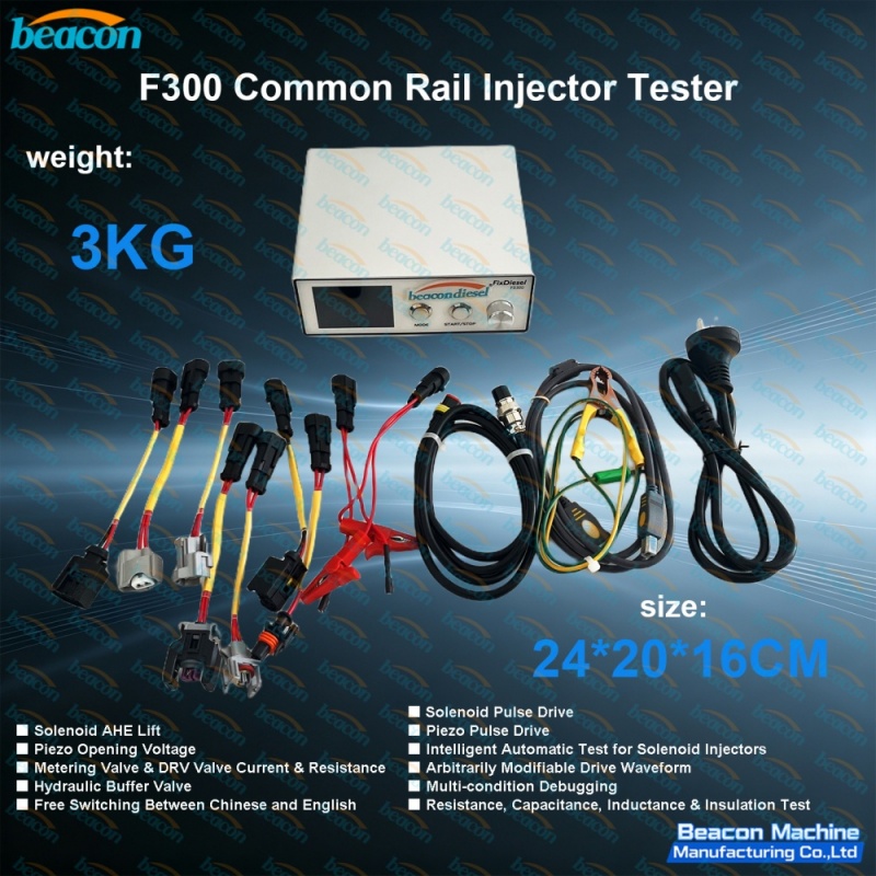 {F300 Тестер Форсунок Common Rail Соленоид и Пьезо Вентиль DRV AHE и Осциллограмма}