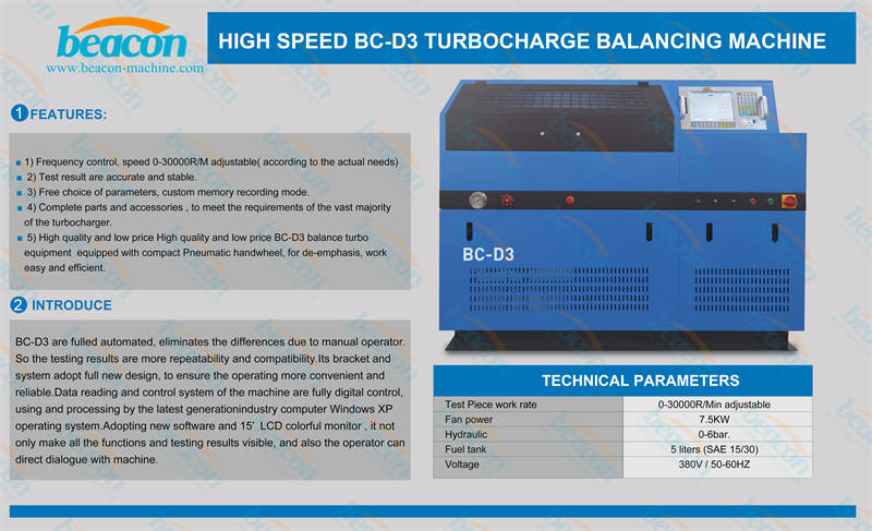 BC-D3 Balancing Machine, Turbocharger VSR Balancer, High Speed Turbo Balancing BC-D3 Balancing Machine, Turbocharger VSR Balancer, High Speed Turbo Balancing