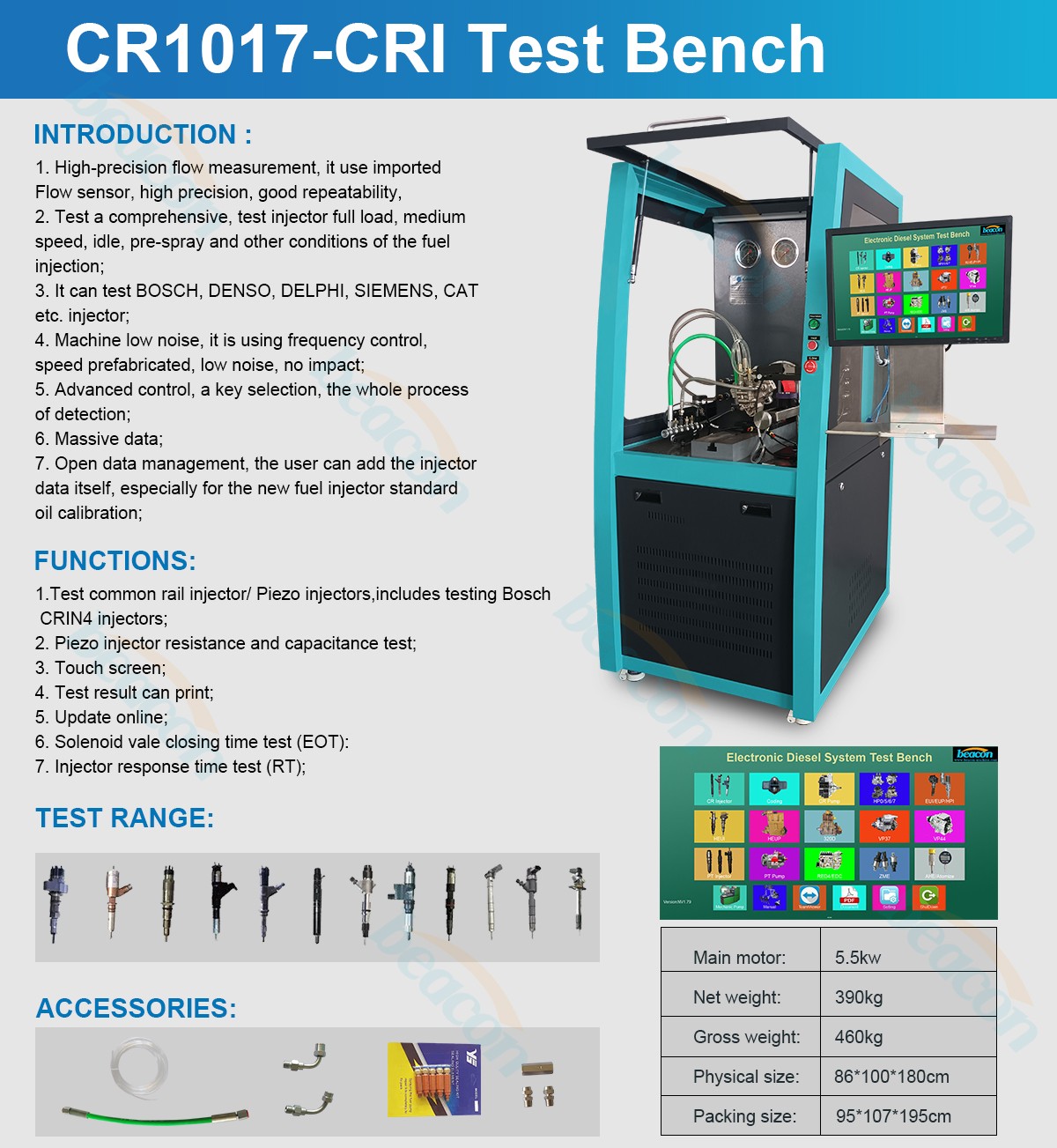 diesel engine test bench, fuel pump calibration, auto repair equipment diesel engine test bench, fuel pump calibration, auto repair equipment
