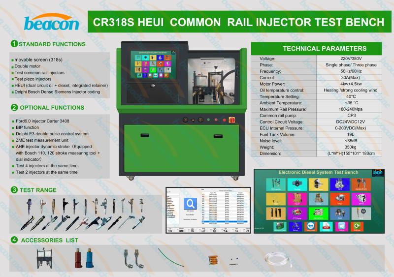 HEUI Injector Test Bench, Common Rail Injector Tester, Diesel Fuel Injection Calibration HEUI Injector Test Bench, Common Rail Injector Tester, Diesel Fuel Injection Calibration