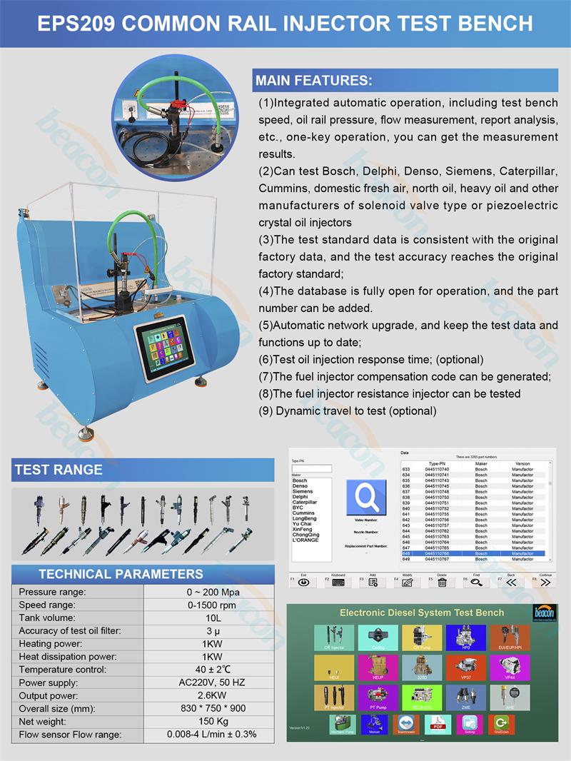 Common Rail Injector Tester, Diesel Injector Test Bench, Piezo Injector Calibration