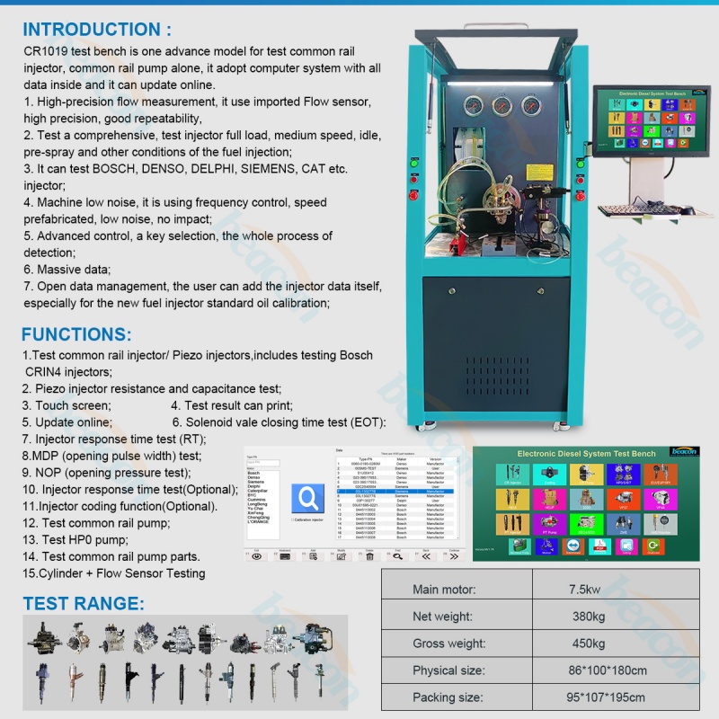 Common Rail Injector Tester, Diesel Fuel Pump Test Bench, EUI EUP Calibration Common Rail Injector Tester, Diesel Fuel Pump Test Bench, EUI EUP Calibration