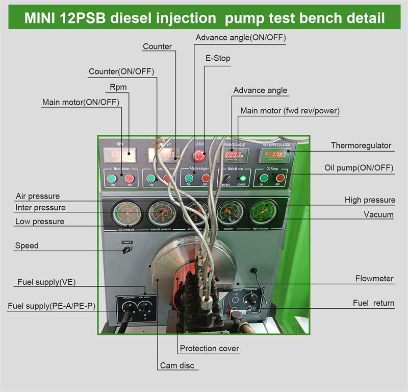 Mechanical Diesel Pump Tester, Fuel Pump Calibration Rig, 8 Cylinder Injection Test Bench