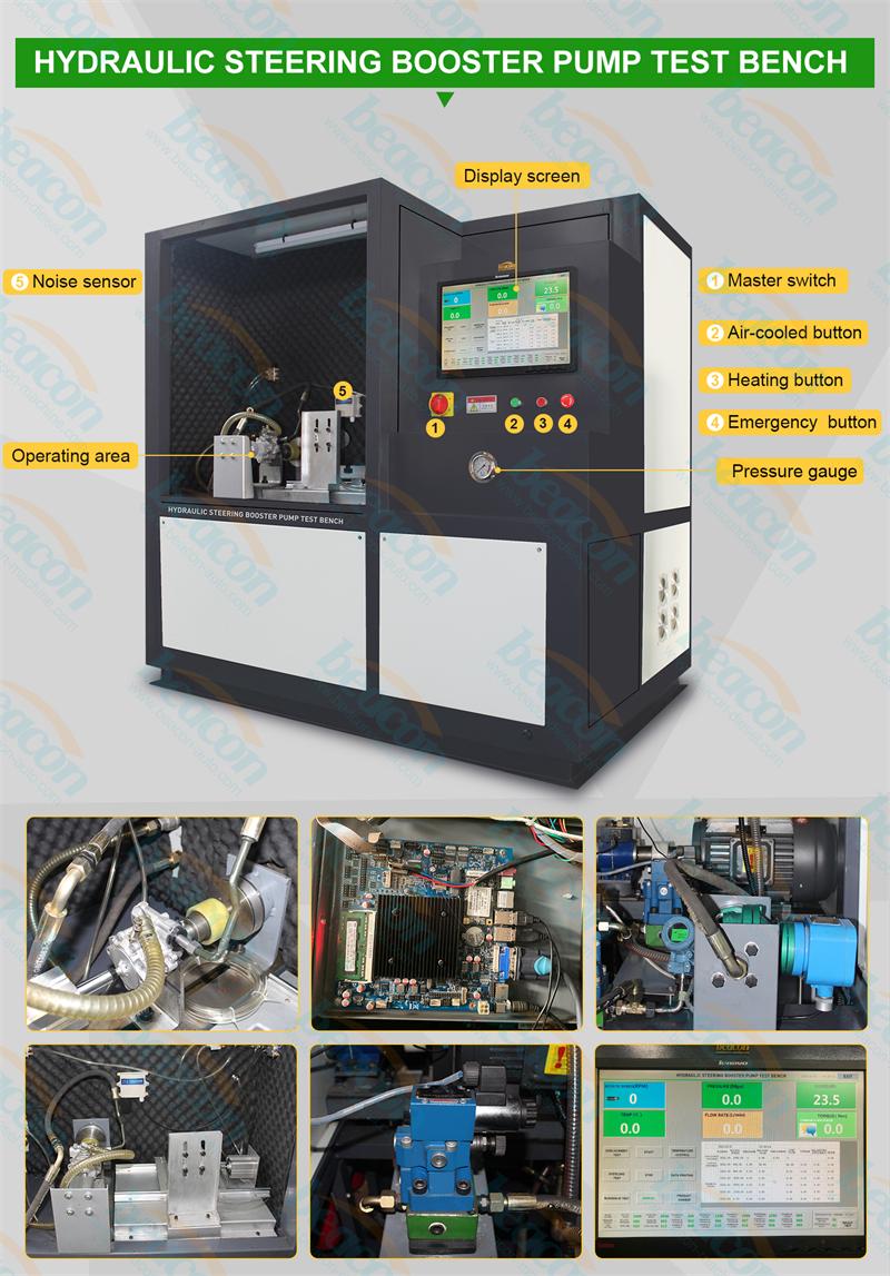 Steering Pump Tester, Hydraulic Pump Test Bench, Booster Pump Diagnostic Tool Steering Pump Tester, Hydraulic Pump Test Bench, Booster Pump Diagnostic Tool